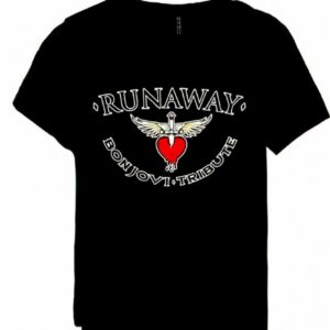 Runaway - Bon Jovi - Tribute- Ladies Black Fitted T-Shirt